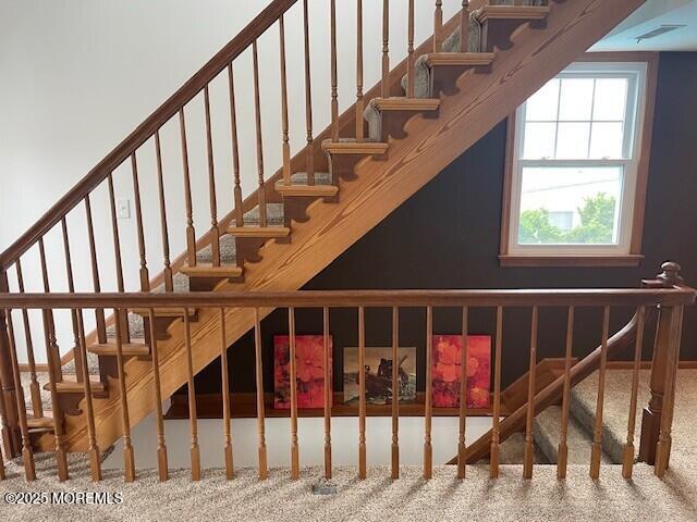 1301 SW Central Ave Unit B8, Seaside Park, NJ 08752 - stairs with carpet floors