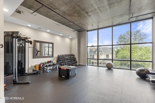 1 Carriage City Plz Unit 711, Rahway, NJ 07065 - gym with expansive windows