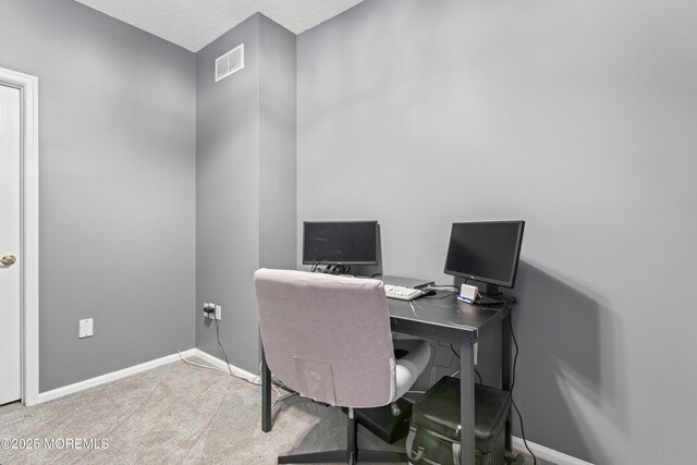 70 Madison Ct, Tinton Falls, NJ 07712 - home office with light carpet and a textured ceiling