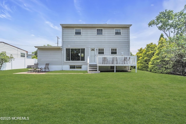 33 Fleetwood Dr, Hazlet, NJ 07730 - back of property featuring a deck and a patio