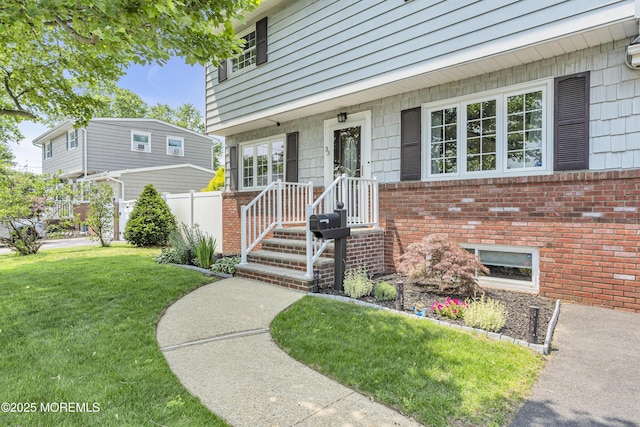 33 Fleetwood Dr, Hazlet, NJ 07730 - property entrance featuring brick siding