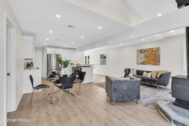 882 Radio Rd, Little Egg Harbor, NJ 08087 - living room with light wood-type flooring, recessed lighting, and baseboards