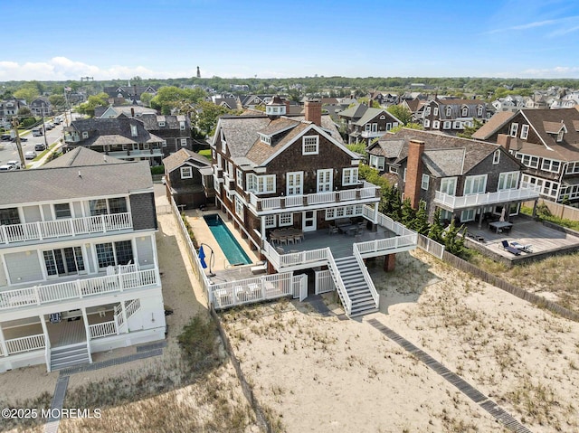 425 E Ave, Bay Head, NJ 08742 - aerial perspective of suburban area with a pool area