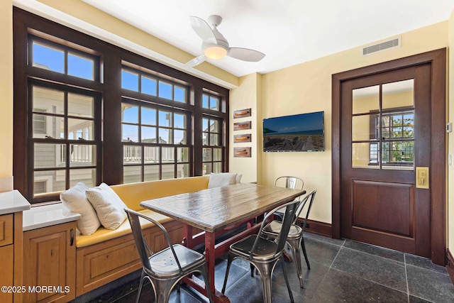 425 E Ave, Bay Head, NJ 08742 - dining space featuring plenty of natural light and ceiling fan