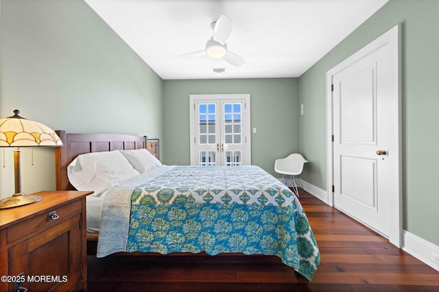 425 E Ave, Bay Head, NJ 08742 - bedroom featuring dark wood-style floors and ceiling fan