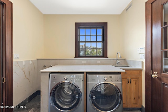 425 E Ave, Bay Head, NJ 08742 - washroom with cabinet space and washing machine and clothes dryer
