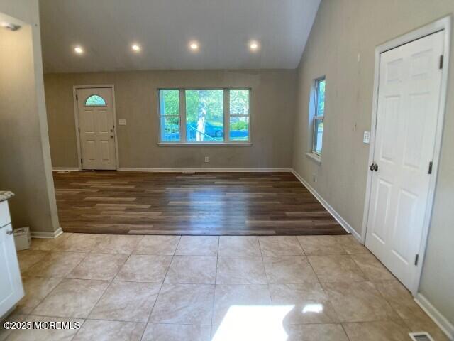 273 Stuart St, Howell, NJ 07731 - foyer with lofted ceiling, baseboards, recessed lighting, and light wood finished floors