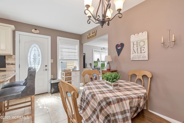 14 Turnbridge Row, Manchester, NJ 08759 - dining area featuring a chandelier and baseboards