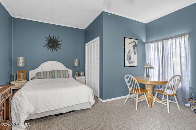 116 Curtis Ave, Manasquan, NJ 08736 - bedroom with carpet flooring, ornamental molding, and a closet