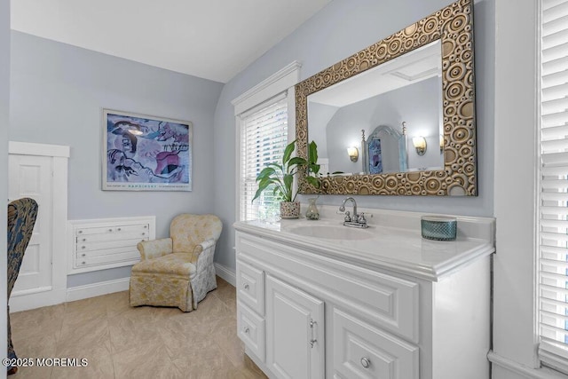 116 Curtis Ave, Manasquan, NJ 08736 - bathroom featuring vanity, tile patterned floors, and baseboards