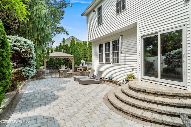 626 Windcrest Ct, Brick, NJ 08724 - view of patio featuring a gazebo