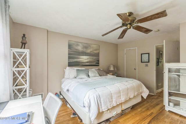 321 Spring St Unit 8, Red Bank, NJ 07701 - bedroom featuring wood finished floors and ceiling fan