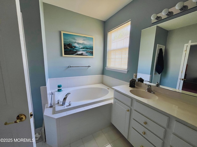 16 Woodstock Ct, Jackson, NJ 08527 - bathroom with vanity, a bath, and tile patterned flooring