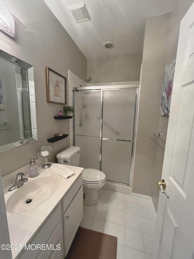 16 Woodstock Ct, Jackson, NJ 08527 - full bath featuring vanity, tile patterned flooring, and a shower stall