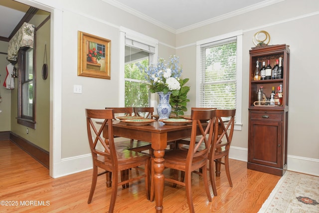 51 Clay St, Fair Haven, NJ 07704 - dining space featuring light wood-style flooring and crown molding