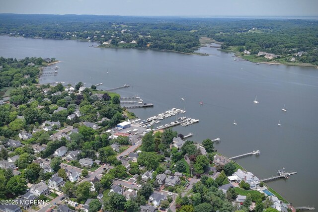 51 Clay St, Fair Haven, NJ 07704 - aerial view of property and surrounding area with a nearby body of water