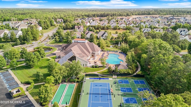11 Starry Ln, Barnegat, NJ 08005 - aerial view of residential area featuring a pool and a forest