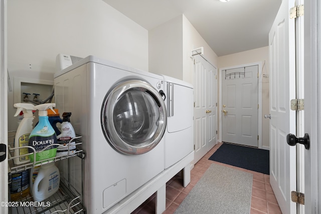 470 Nautilus Dr, Manahawkin, NJ 08050 - washroom featuring washing machine and dryer and tile patterned floors