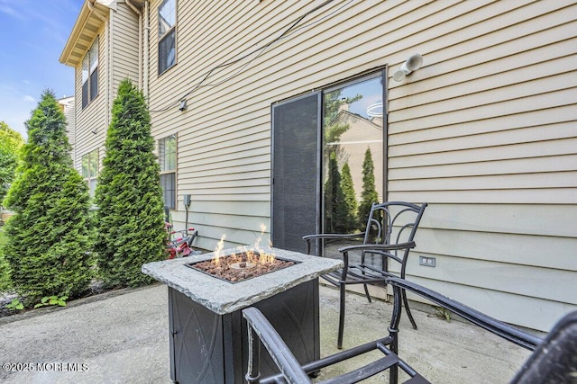 305 Daisy Ct, Jackson, NJ 08527 - view of patio with an outdoor fire pit