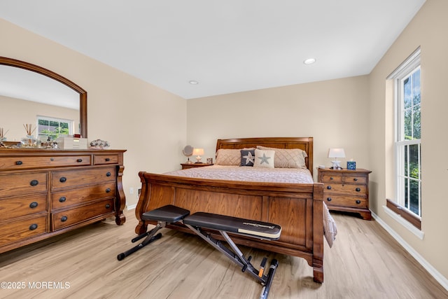 6 Claridge Ct # 5, Freehold, NJ 07728 - bedroom featuring light wood-style flooring, multiple windows, and recessed lighting