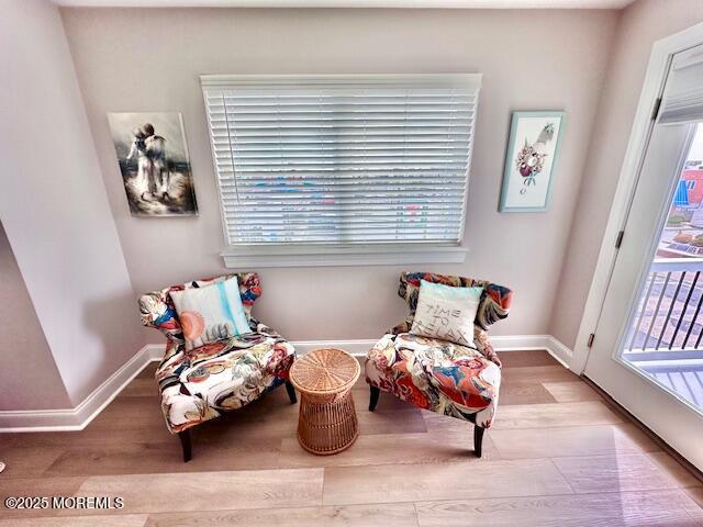 64 Sheridan Ave Unit A, Seaside Heights, NJ 08751 - living area with wood finished floors and baseboards