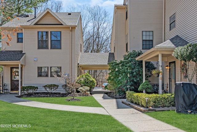 113 Whispering Oaks Way, Jackson, NJ 08527 - view of front of house with a shingled roof and a front yard