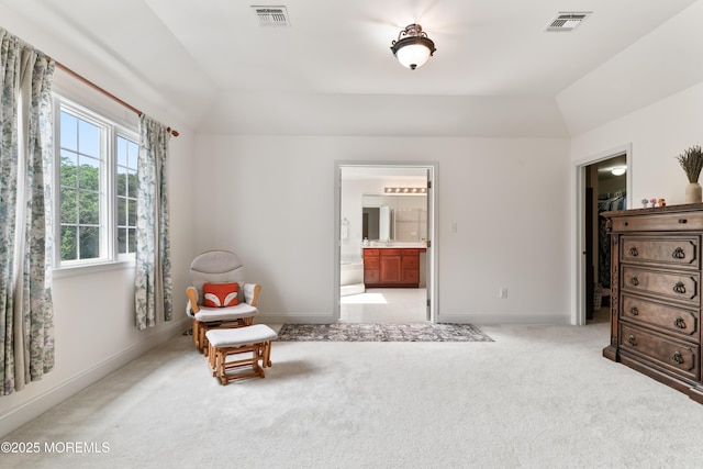 27 Witherspoon Way, Marlboro, NJ 07746 - sitting room with lofted ceiling, light carpet, and baseboards