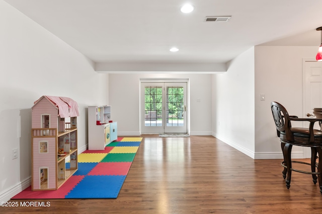 27 Witherspoon Way, Marlboro, NJ 07746 - rec room featuring wood finished floors, baseboards, and recessed lighting