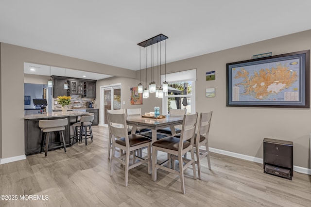 103 Idlewild Ln, Aberdeen, NJ 07747 - dining room featuring light wood finished floors, baseboards, and recessed lighting