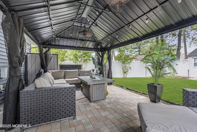 103 Idlewild Ln, Aberdeen, NJ 07747 - view of patio / terrace featuring an outdoor living space and a gazebo