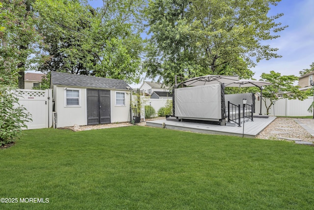 103 Idlewild Ln, Aberdeen, NJ 07747 - view of yard with a deck and a gate