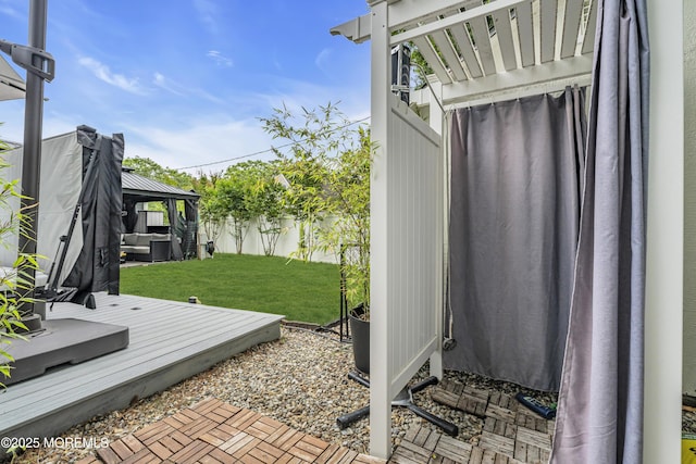 103 Idlewild Ln, Aberdeen, NJ 07747 - view of patio / terrace featuring a gazebo and a wooden deck