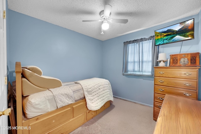 17 Evergreen Pl, Howell, NJ 07731 - carpeted bedroom featuring a textured ceiling and a ceiling fan