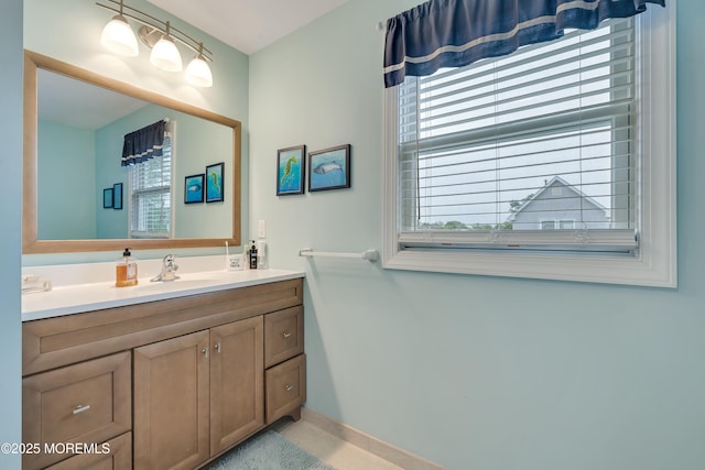 728 Brook Ave, Union Beach, NJ 07735 - bathroom featuring vanity and baseboards
