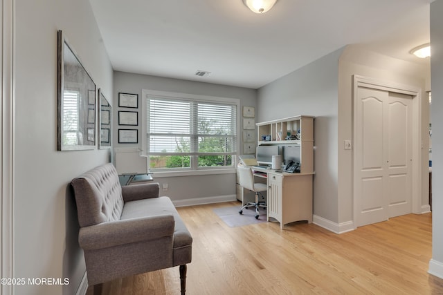 728 Brook Ave, Union Beach, NJ 07735 - office area with light wood-type flooring and baseboards