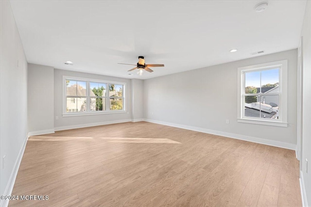 1119 Northstream Pkwy, Point Pleasant, NJ 08742 - spare room featuring healthy amount of natural light, a ceiling fan, light wood-style floors, baseboards, and recessed lighting