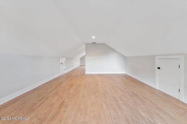 1119 Northstream Pkwy, Point Pleasant, NJ 08742 - additional living space featuring baseboards, light wood finished floors, lofted ceiling, and recessed lighting