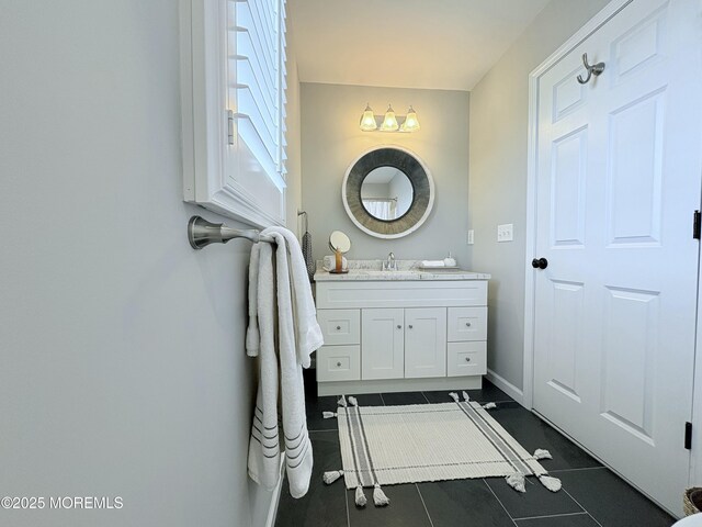 23 Brainard Ave, Port Monmouth, NJ 07758 - bathroom featuring vanity and tile patterned flooring