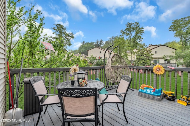 11 Kennedy Ct, Middletown, NJ 07748 - wooden terrace with outdoor dining area