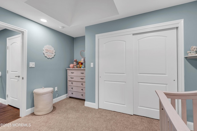 11 Kennedy Ct, Middletown, NJ 07748 - bedroom featuring baseboards, light colored carpet, a closet, and recessed lighting