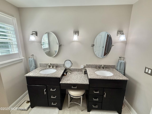 44 Diamond Ln, Howell, NJ 07731 - full bath with double vanity and baseboards