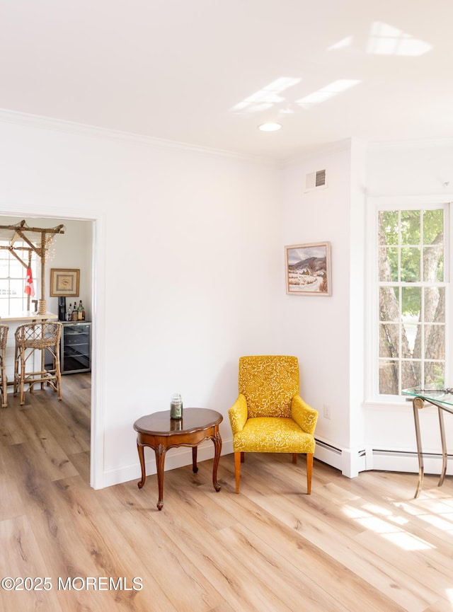 10 English Path, Freehold, NJ 07728 - sitting room featuring ornamental molding, light wood-type flooring, and recessed lighting