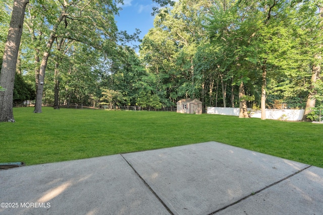 1 Algonquin Dr, Marlboro, NJ 07746 - view of yard featuring a shed and a patio