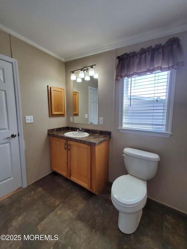 69 Robin Pl, Freehold, NJ 07728 - bathroom with vanity and crown molding