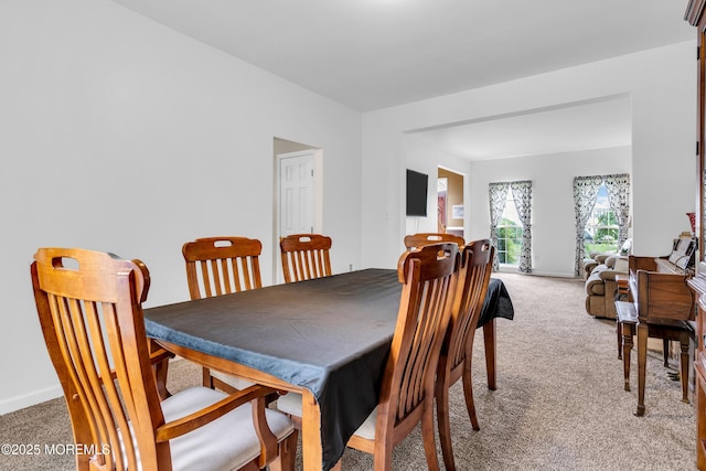 46 Timberline Rd, Bayville, NJ 08721 - dining space featuring light colored carpet and baseboards