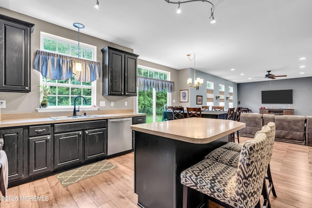 46 Timberline Rd, Bayville, NJ 08721 - kitchen featuring dishwasher, light countertops, healthy amount of natural light, and recessed lighting