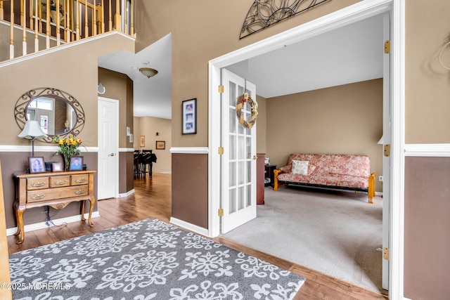 46 Timberline Rd, Bayville, NJ 08721 - entryway featuring wood finished floors and a high ceiling