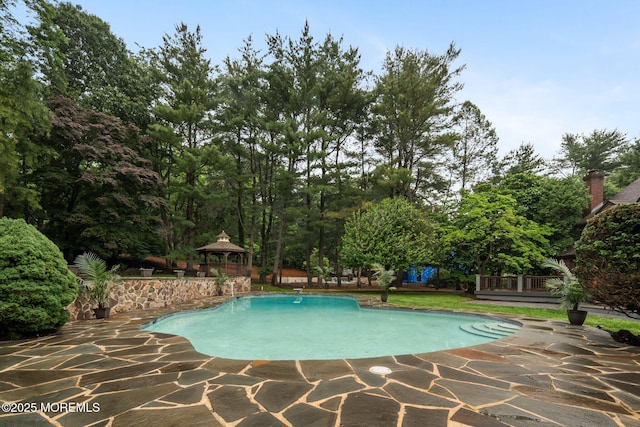 245 Borden Rd, Middletown, NJ 07748 - swimming pool featuring a gazebo and a patio