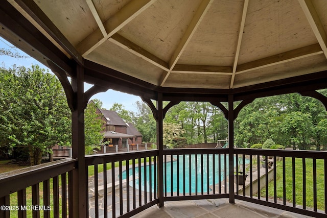 245 Borden Rd, Middletown, NJ 07748 - wooden deck with a gazebo and a fenced backyard
