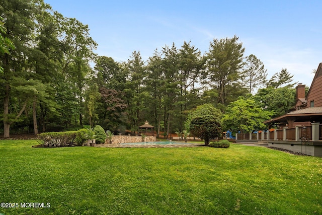 245 Borden Rd, Middletown, NJ 07748 - view of grassy yard with a gazebo